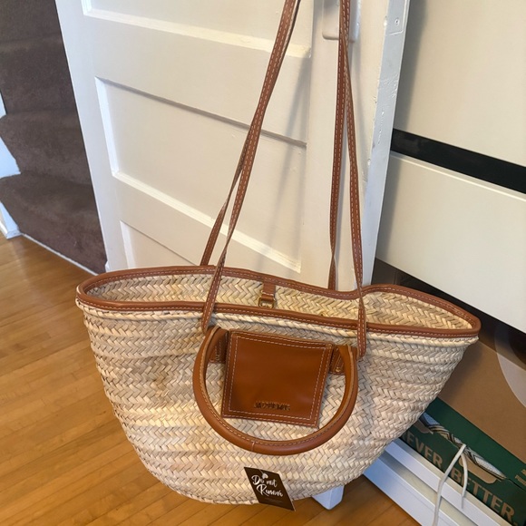 Jacquemus Tan and Cream Woven Tote Bag - Picture 5 of 9